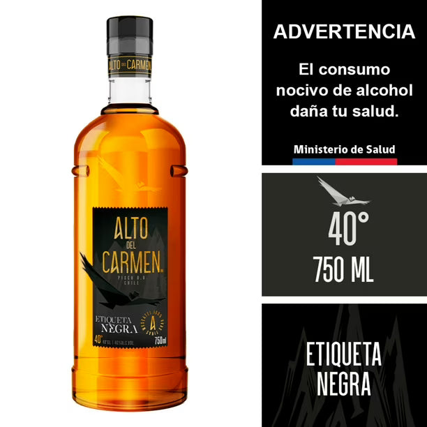 PISCO ALTO DEL CARMEN ETIQUETA NEGRA 40º 750CC