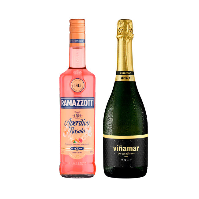 1 RAMAZZOTTI APERITIVO ROSATO 700CC + 1 VIÑAMAR BRUT 750CC