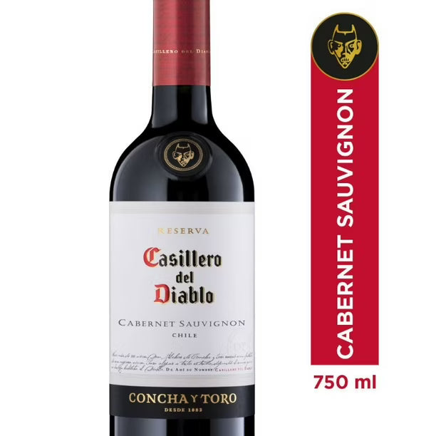 VINO CASILLERO DEL DIABLO CABERNET SAUVIGNON 750CC