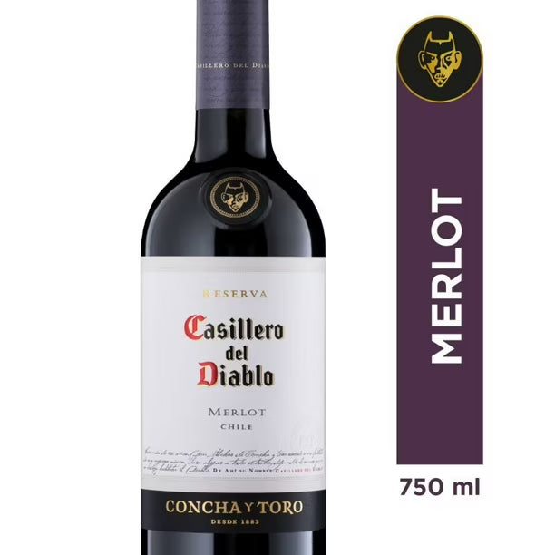 VINO CASILLERO DEL DIABLO MERLOT 750CC