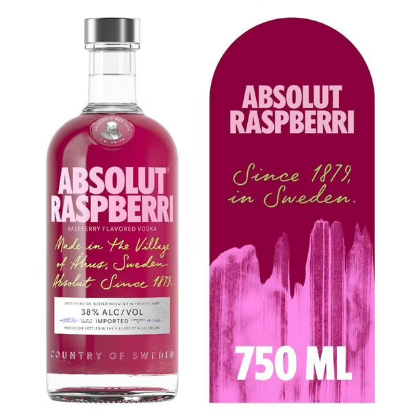 VODKA ABSOLUT RASPBERRI 750CC
